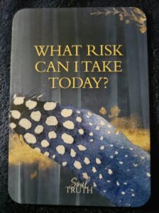 Soul Truth Self-Awareness Cards, What Risk Can I Take Today?, front side of card