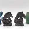 Silver Sheen Obsidian Horses