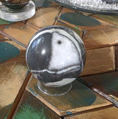Fossil Shell Jasper Spheres- Gray - Image 20