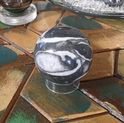 Fossil Shell Jasper Spheres- Gray - Image 23