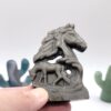Silver Sheen Obsidian Horses - Image 3