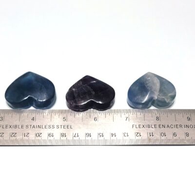 Blue Rainbow Fluorite Hearts - Image 50