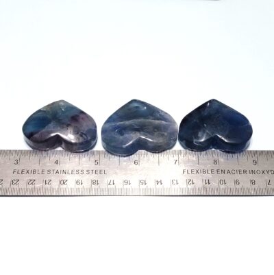 Blue Rainbow Fluorite Hearts - Image 74
