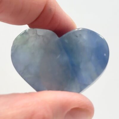 Blue Rainbow Fluorite Hearts - Image 46
