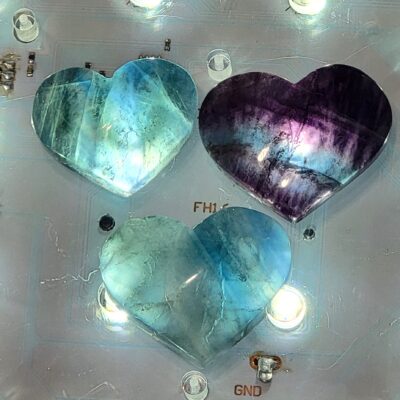 Blue Rainbow Fluorite Hearts - Image 52