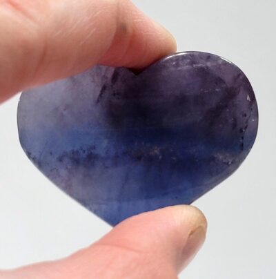 Blue Rainbow Fluorite Hearts - Image 55