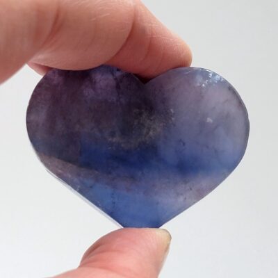 Blue Rainbow Fluorite Hearts - Image 56