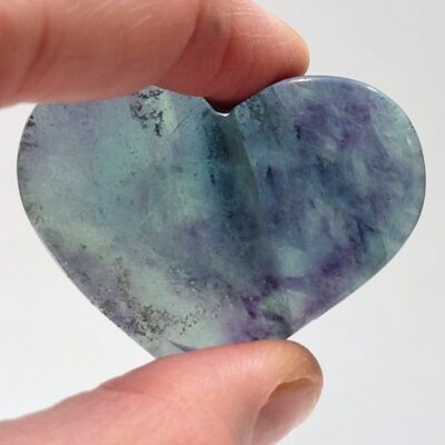 Blue Rainbow Fluorite Hearts - Image 64