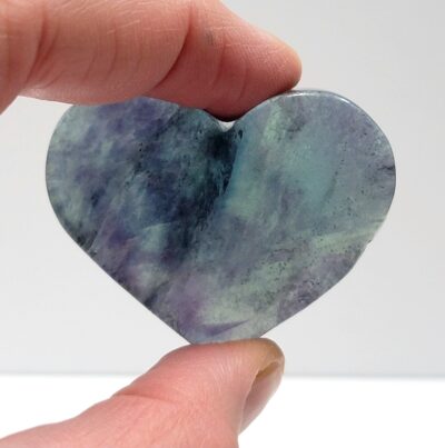 Blue Rainbow Fluorite Hearts - Image 63