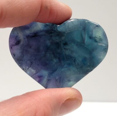 Blue Rainbow Fluorite Hearts - Image 59