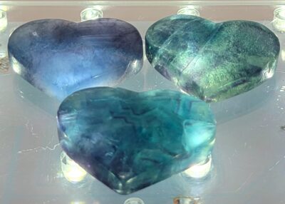 Blue Rainbow Fluorite Hearts - Image 68