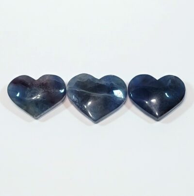 Blue Rainbow Fluorite Hearts - Image 2