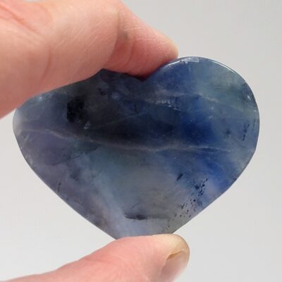 Blue Rainbow Fluorite Hearts - Image 79