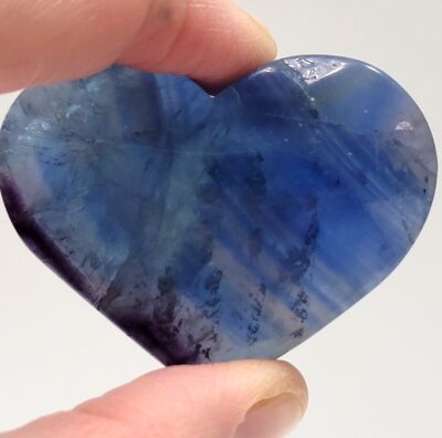Blue Rainbow Fluorite Hearts - Image 76