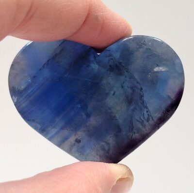 Blue Rainbow Fluorite Hearts - Image 75