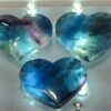 Blue Rainbow Fluorite Hearts - Image 3