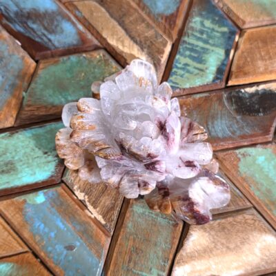 Hematoid Quartz Rose Carvings - Image 13