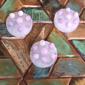 Hexagram Mini Sphere Holder Set with Kunzite Minis