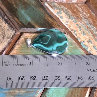 Malachite Tear Drop Pendants - Image 2