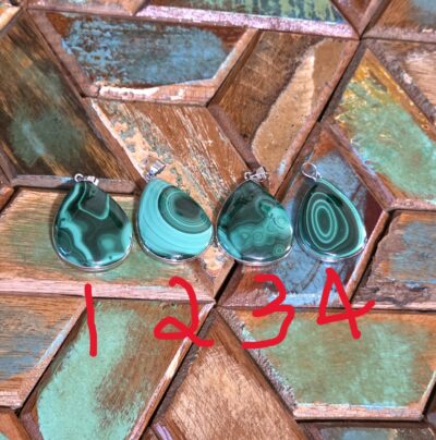 Malachite Tear Drop Pendants - Image 3