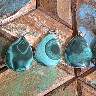 Malachite Tear Drop Pendants - Image 8