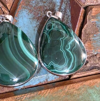 Malachite Tear Drop Pendants - Image 10