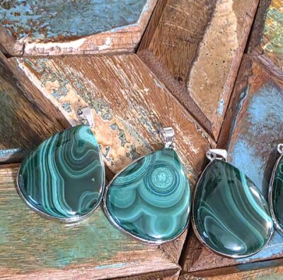 Malachite Tear Drop Pendants - Image 11