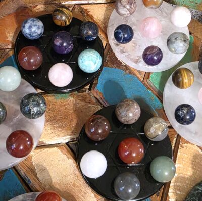Hexagram Mini Sphere Holder Set with Mixed Minis - Image 3