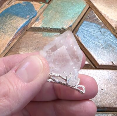 Raw Clear Quartz Pendant - Image 7