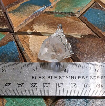 Raw Clear Quartz Pendant - Image 10