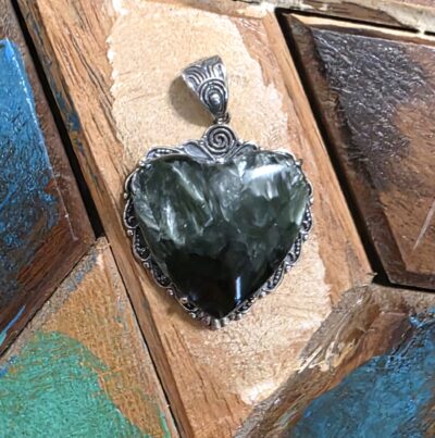 Seraphinite Heart Pendant - Image 3