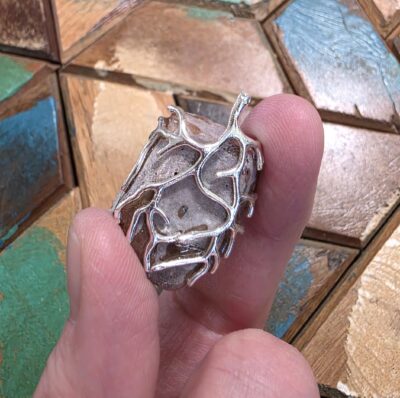 Raw Cobalt-Bearing Calcite Pendant - Image 5