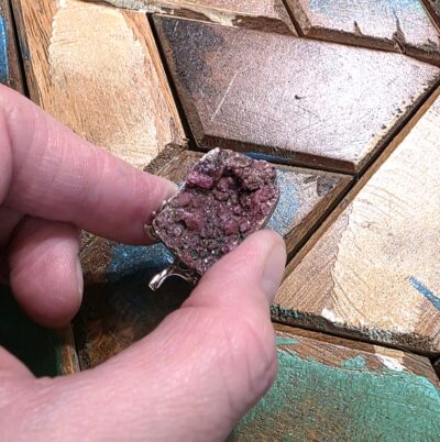 Raw Cobalt-Bearing Calcite Pendant - Image 9