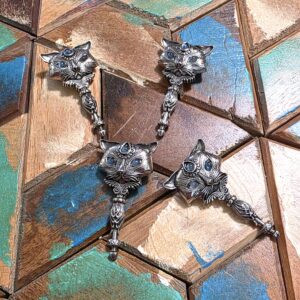 3-Eyed Cat Pendants with Labradorite