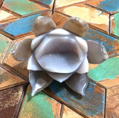 Agate Geode Lotus Carvings - Image 9