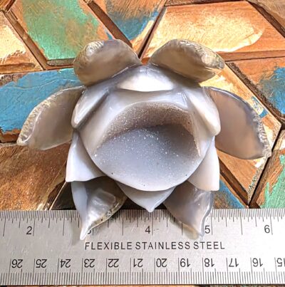 Agate Geode Lotus Carvings - Image 11