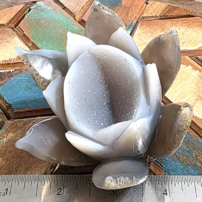 Agate Geode Lotus Carvings - Image 12