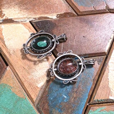 Spinning Oval Gemstone Pendants- 7 Varieties! - Image 12