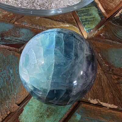 Blue Rainbow Fluorite Sphere - Image 6