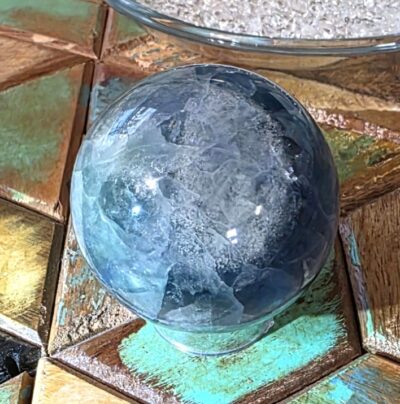 Blue Rainbow Fluorite Sphere - Image 9