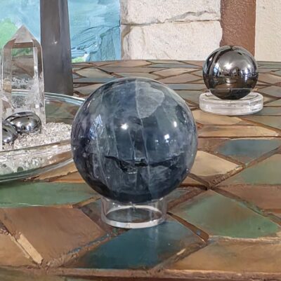 Blue Rainbow Fluorite Sphere - Image 15
