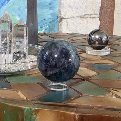 Blue Rainbow Fluorite Sphere - Image 16