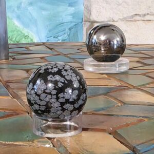 Snowflake Obsidian Sphere