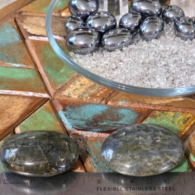 Extra Large Labradorite Palm Stones- All Have Flash! - Image 2