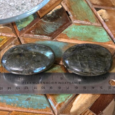 Extra Large Labradorite Palm Stones- All Have Flash! - Image 6