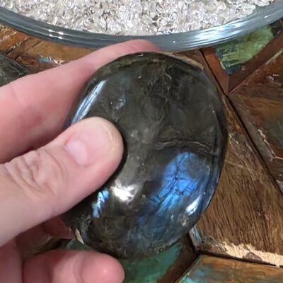 Extra Large Labradorite Palm Stones- All Have Flash! - Image 8