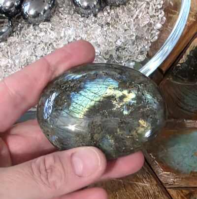 Extra Large Labradorite Palm Stones- All Have Flash! - Image 10
