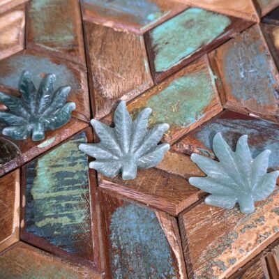 Green Aventurine MJ Leaf Carvings