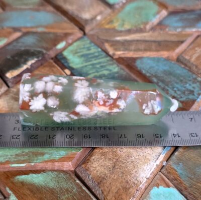 Green Flower Agate Tower - Image 9
